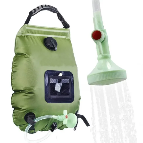 20L Camping Shower Bag with Removable Hose & Shower Head - Image 3