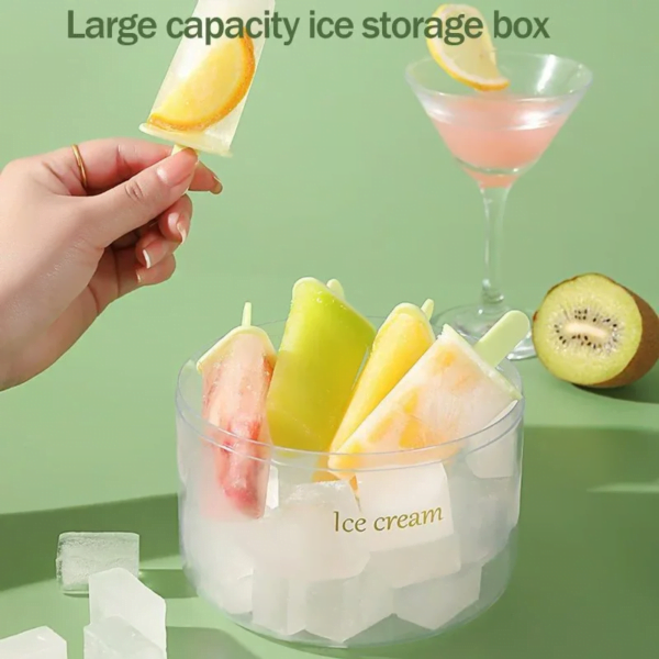 Popsicle Molds Food Grade Kids Ice Cream DIY Dessert Tray Ice Cube Maker - Image 3