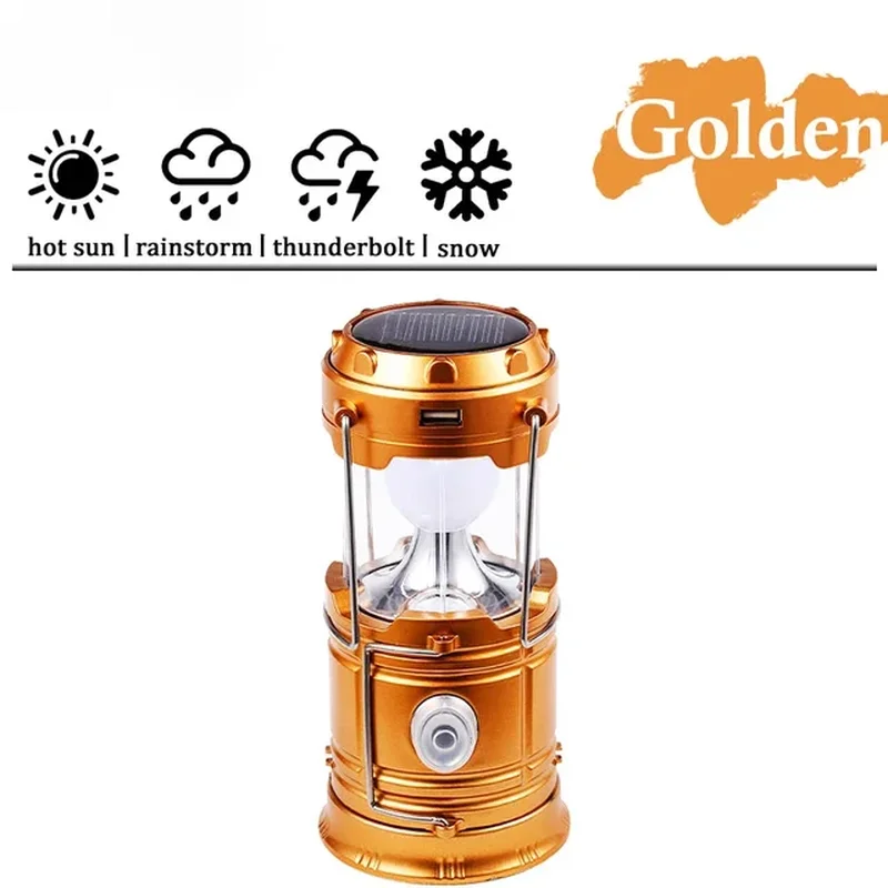Solar Powered Camping Lamp With USB Rechargeable Port
