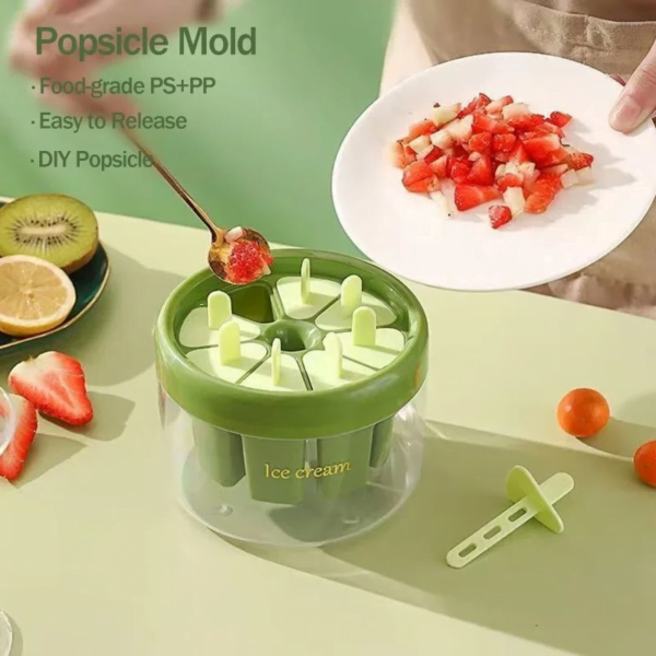 Popsicle Molds Food Grade Kids Ice Cream DIY Dessert Tray Ice Cube Maker - Image 5