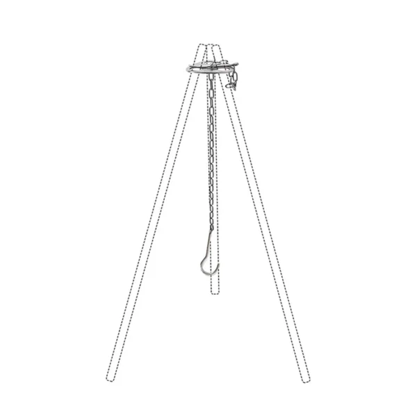 Portable Camping Tripod Hanging Pot Bracket BBQ Rack Hanger for Campfire Cooking - Image 4