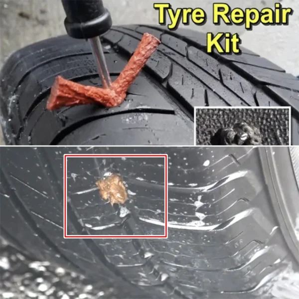 Car Tubeless Tire Repair Kit – Quick Puncture Plug Fix for Cars & Motorcycles - Image 9