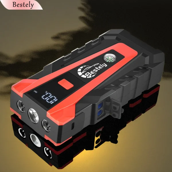 Bestely 99800mAh 12V Car Battery Jump Starter with LED Light & USB - Image 3
