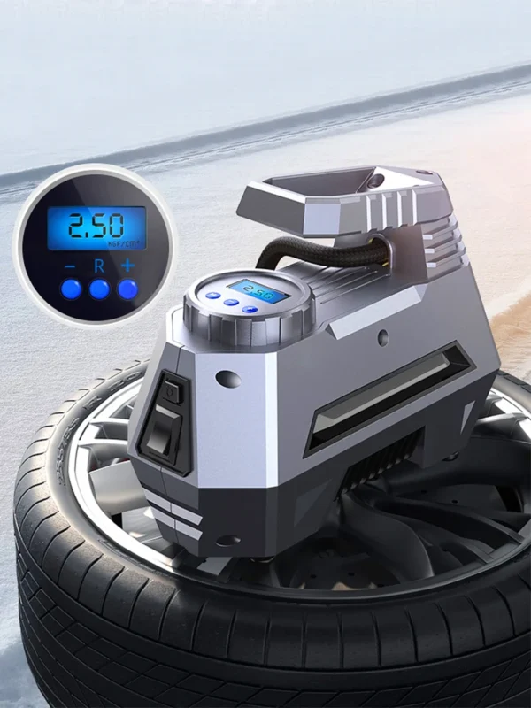 12V Portable Air Compressor Tire Inflator – 150 PSI with Gauge & Emergency LED Light - Image 9