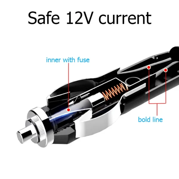 12V Portable Air Compressor Tire Inflator – 150 PSI with Gauge & Emergency LED Light - Image 15