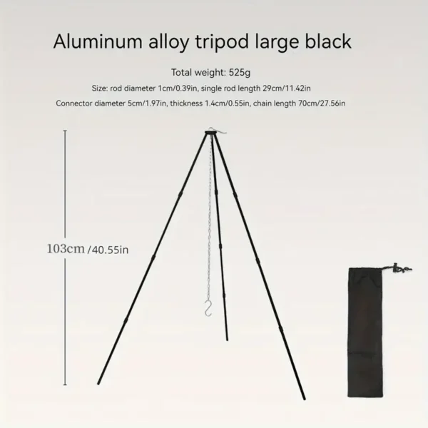 Portable Camping Tripod for Hanging Pot – Foldable Campfire Cooking Stand - Image 7