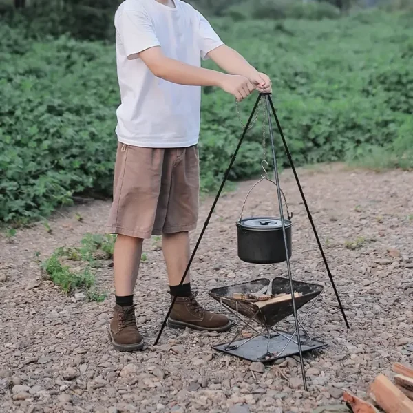 Portable Camping Tripod for Hanging Pot – Foldable Campfire Cooking Stand - Image 17