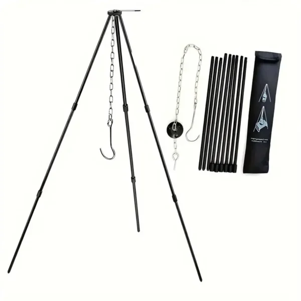 Portable Camping Tripod for Hanging Pot – Foldable Campfire Cooking Stand - Image 11