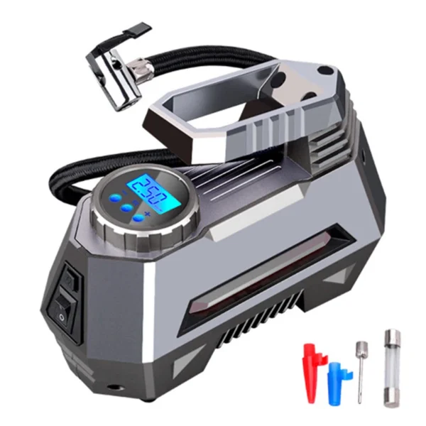 12V Portable Air Compressor Tire Inflator – 150 PSI with Gauge & Emergency LED Light - Image 7
