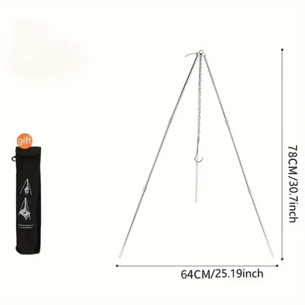 Portable Camping Tripod for Hanging Pot – Foldable Campfire Cooking Stand - Image 8