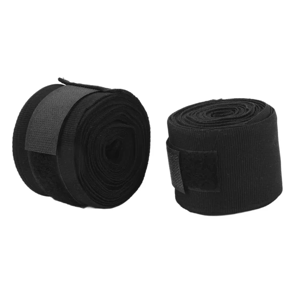 2pcs 5M Semi-Elastic Boxing Hand Wraps – Quick-Dry Cotton with Hook & Loop for Muay Thai/Kickboxing - Image 2