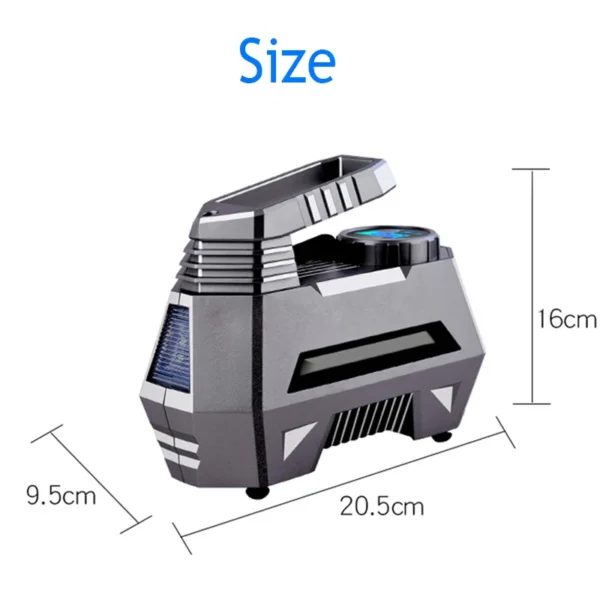 12V Portable Air Compressor Tire Inflator – 150 PSI with Gauge & Emergency LED Light - Image 6