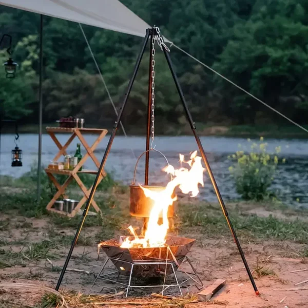 Portable Camping Tripod for Hanging Pot – Foldable Campfire Cooking Stand - Image 20
