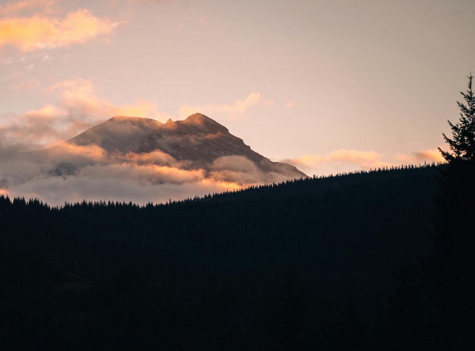 stunning sunrise over mount rainier