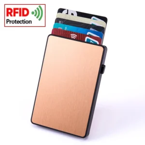 RFID Pop-Up Card Holder – Minimalist Credit Card Wallet for Men & Women