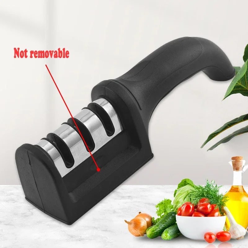 3-Stage Knife Sharpener β Handheld Multi-Function Quick Sharpening Tool with Non-Slip Base - Image 6