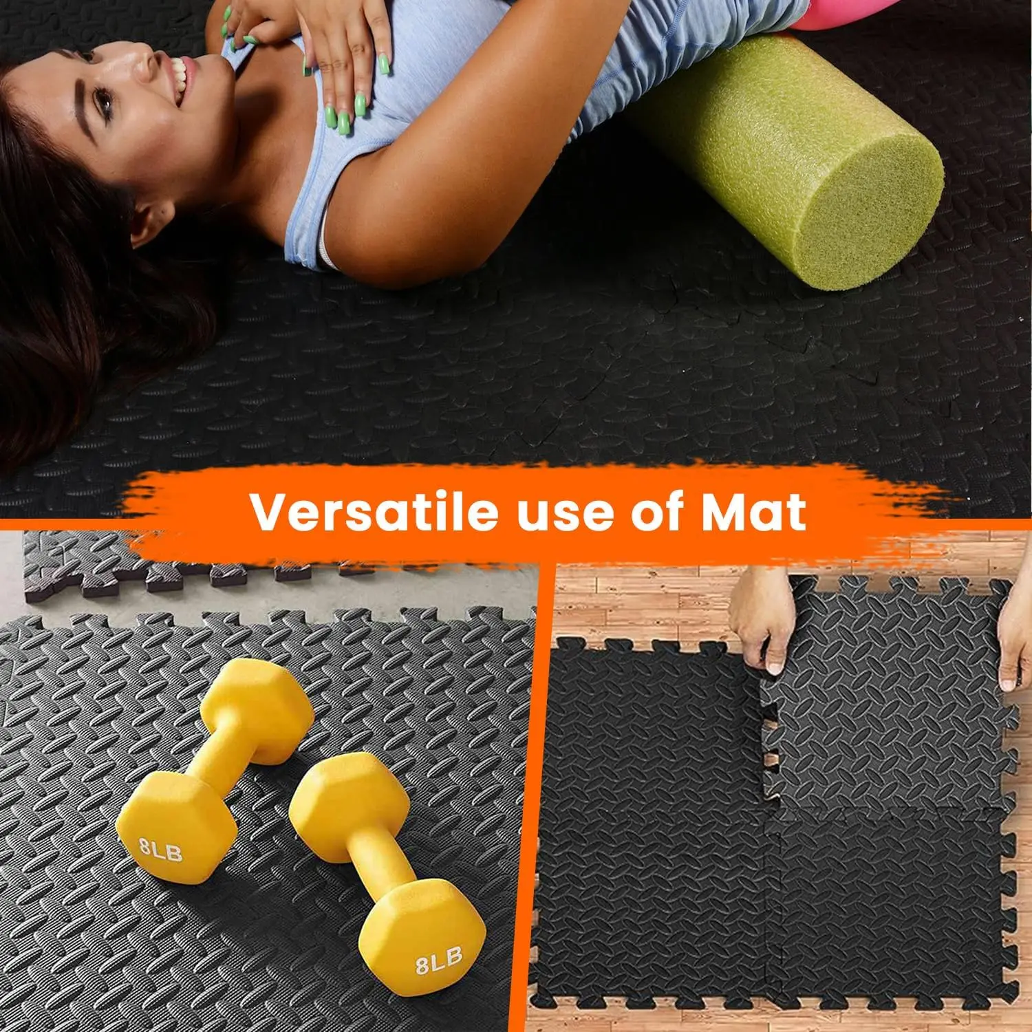 EVA Interlocking Foam Fitness Mat (8/16/20PCS) – Non-Slip Shock-Absorbing Gym & Yoga Flooring - Image 4
