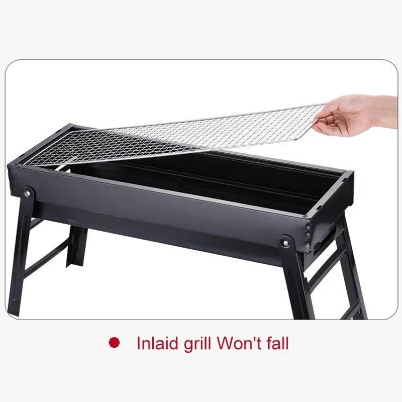 Large Folding Charcoal BBQ Grill – Portable Outdoor Camping & Picnic Barbecue Stove - Image 5