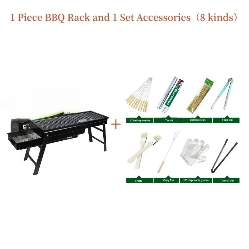 Large Folding Charcoal BBQ Grill – Portable Outdoor Camping & Picnic Barbecue Stove - Image 7