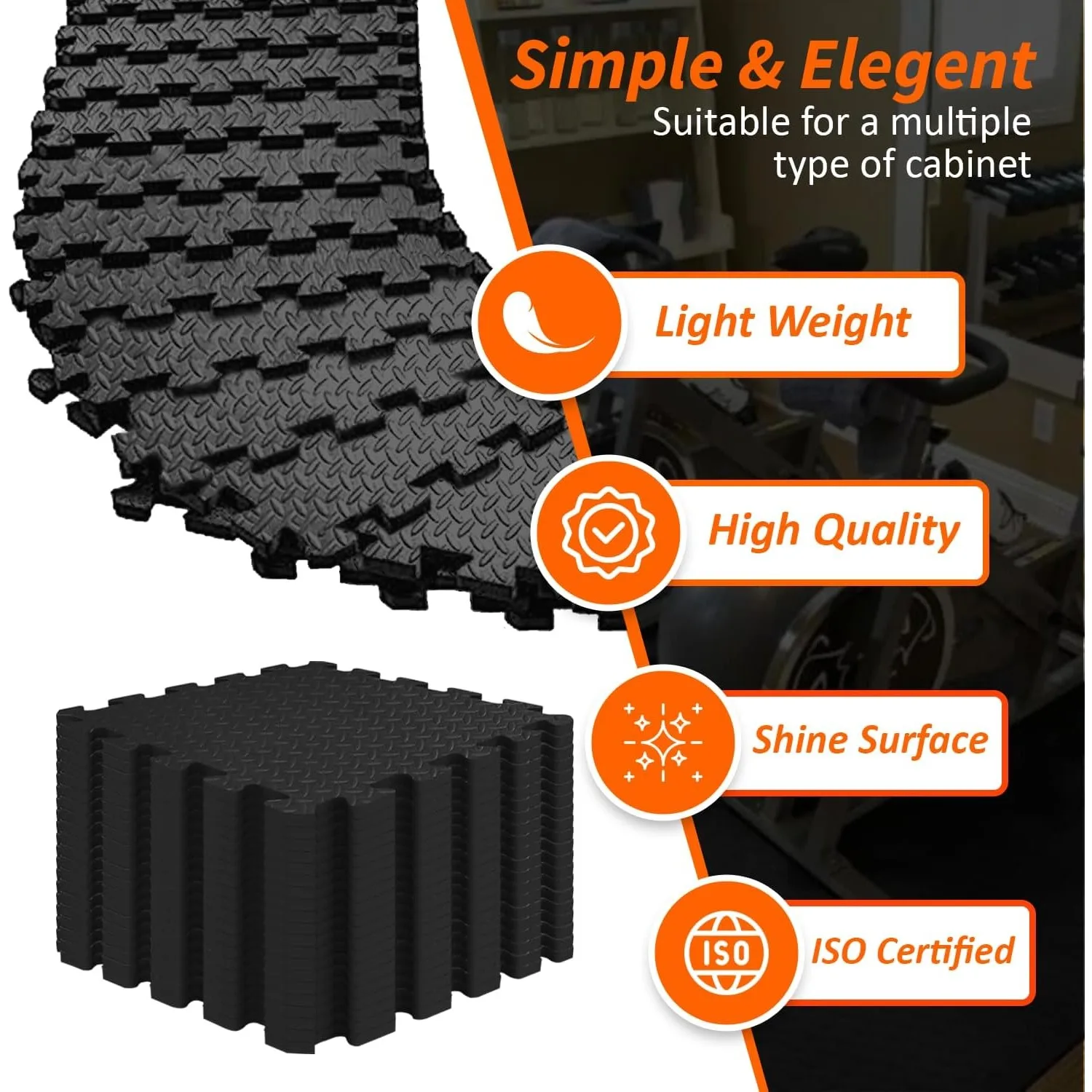 EVA Interlocking Foam Fitness Mat (8/16/20PCS) – Non-Slip Shock-Absorbing Gym & Yoga Flooring - Image 2