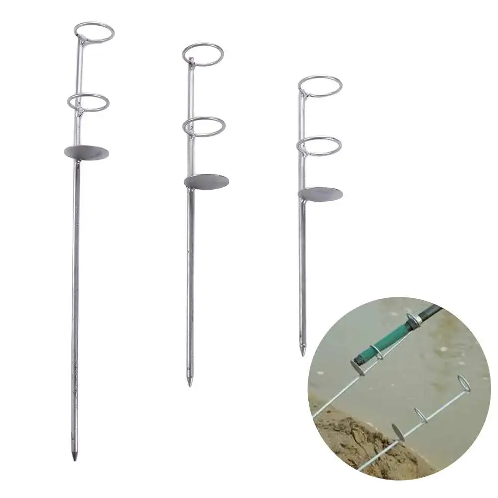 Portable Stainless Steel Fishing Rod Holder – Anti-Rust Ground Spike Bank Fishing Rod Stand - Image 2