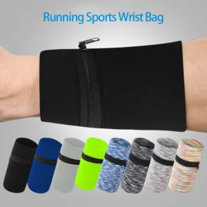 Breathable Sports Wrist Bag – Quick-Dry Running & Fitness Wrist Pocket with Zipper